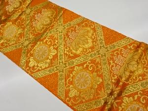 リサイクル　襷に桐・菊模様織出し袋帯